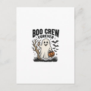 Carte Postale Équipage Boo Forever Vintage Ghost Halloween T-Shi