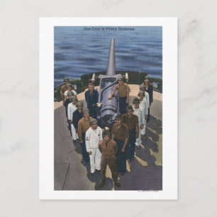 Carte Postale Équipage de pistolet en formation victorieuse - US