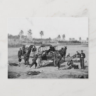 Carte Postale Équipage des ambulances de guerre civile