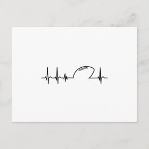 Carte Postale Équipe américaine de football Heart Heartbeat Idea