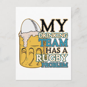 Carte Postale Équipe Boire Rugby