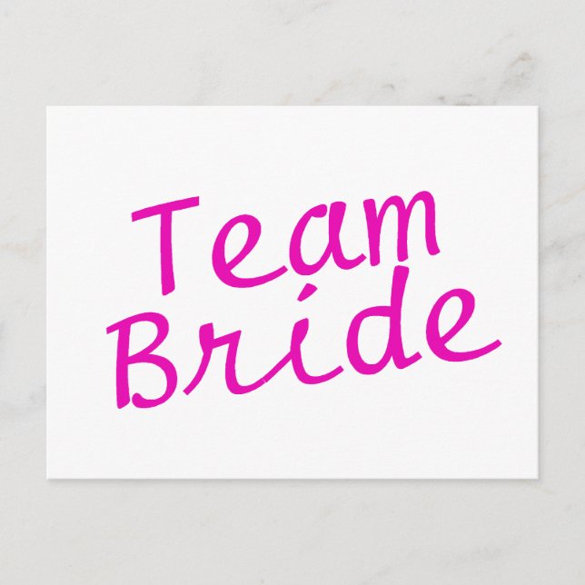 Carte Postale Équipe Bride Rose (Devant)