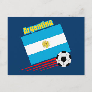 Carte Postale Équipe d'Argentine de football