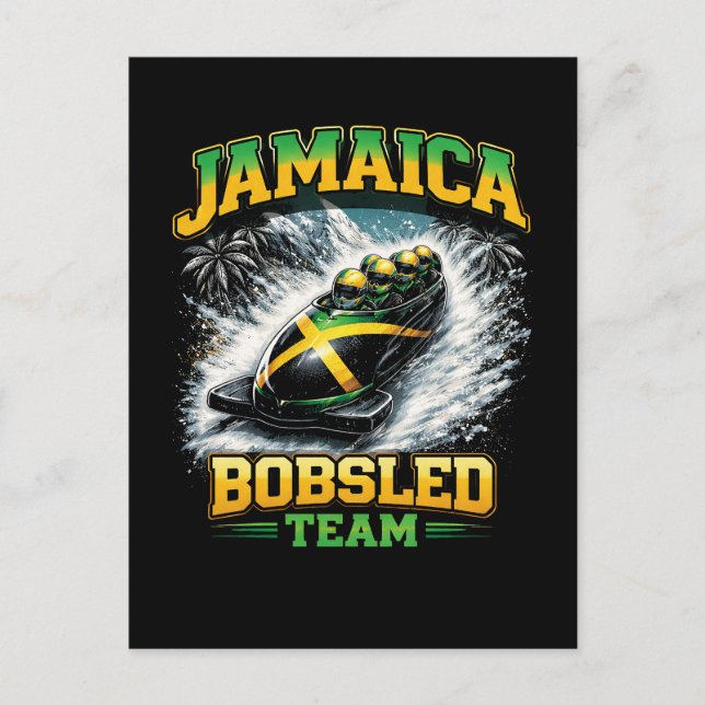 Carte Postale Équipe de bobsleigh de Jamaïque (Devant)