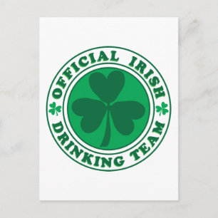 Carte Postale Équipe de boisson irlandaise/St. Patrick's Day