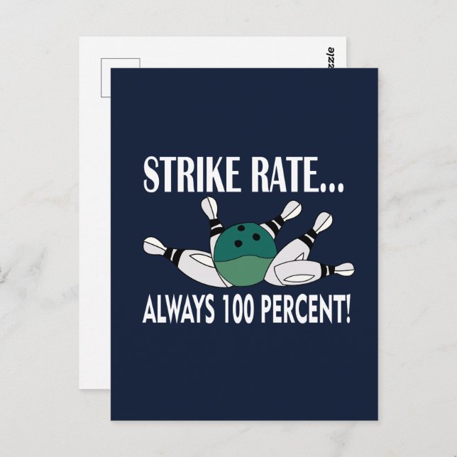 Carte Postale Équipe de Bowling Pin Ball (Devant / Derrière)