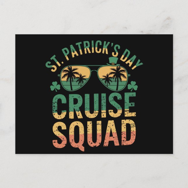 Carte Postale Équipe de croisière de la Saint-Patrick drôle de f (Devant)