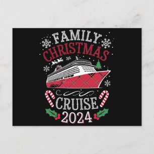 Carte Postale Équipe de croisière de Noël 2024 en famille