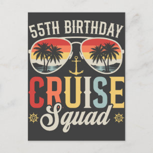 Carte Postale Équipe de croisière pour les 55 ans de famille app