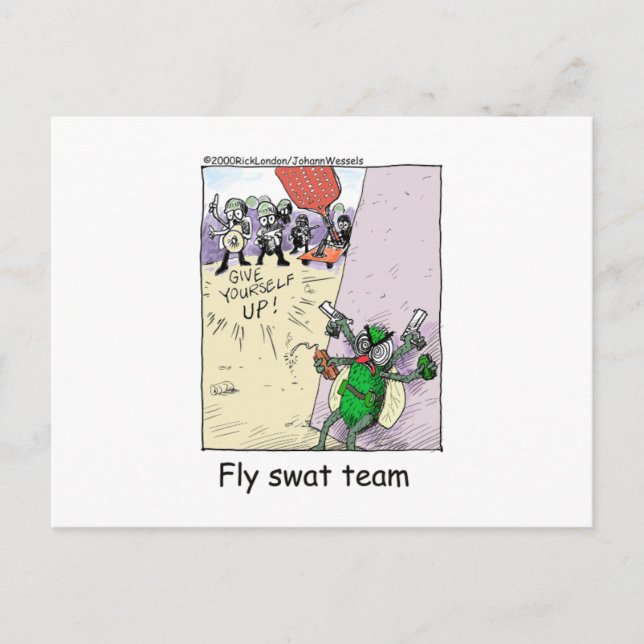 Carte Postale Équipe de destruction de mouches Cadeaux et objets (Devant)