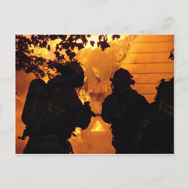 Carte Postale Équipe de pompiers (Devant)