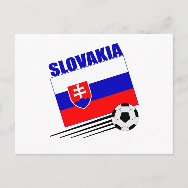 Carte Postale Équipe de Slovaquie de football (Devant)