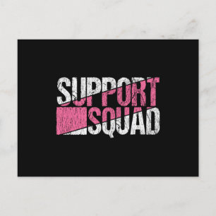 Carte Postale Équipe de soutien de famille pour la sensibilisati
