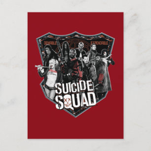 Carte Postale Équipe de suicide   Badge de groupe photo