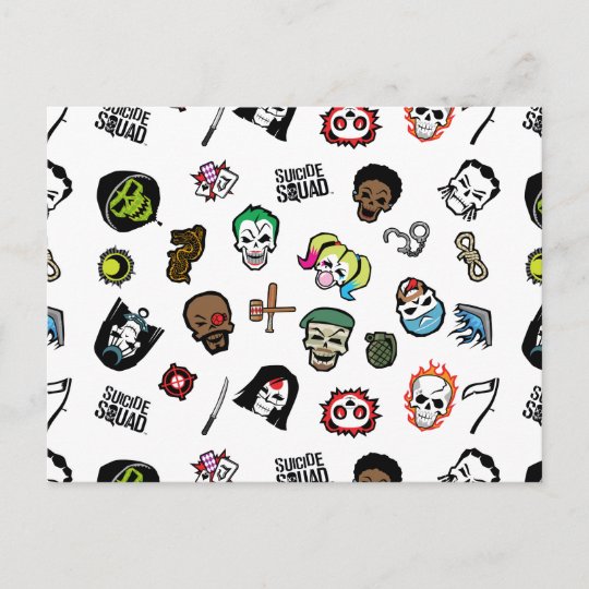 Carte Postale Equipe De Suicide Emoji Motif De L Equipe De Sui Zazzle Fr