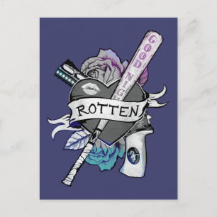 Carte Postale Équipe de suicide   Harley Quinn "Rotten" Tattoo A