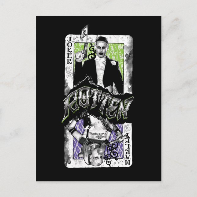 Carte Postale Équipe de suicide | Joker & Harley Rotten (Devant)