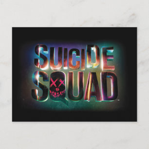 Carte Postale Équipe de suicide   Logo couleur brillant