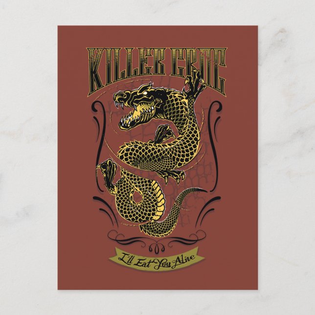 Carte Postale Équipe de suicide | Tatouage Croc (Devant)