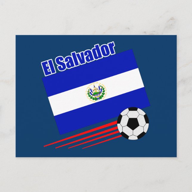 Carte Postale Équipe d'El Salvador de football (Devant)