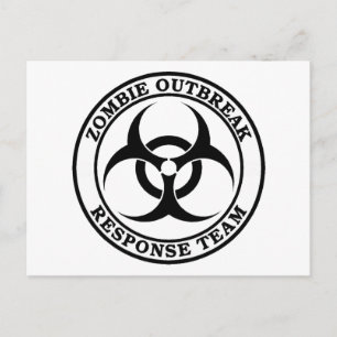 Carte Postale Équipe d'intervention en cas d'éclosion de zombie