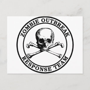 Carte Postale Équipe d'intervention en cas d'éclosion de zombie 