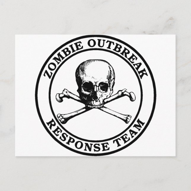 Carte Postale Équipe d'intervention en cas d'éclosion de zombie  (Devant)