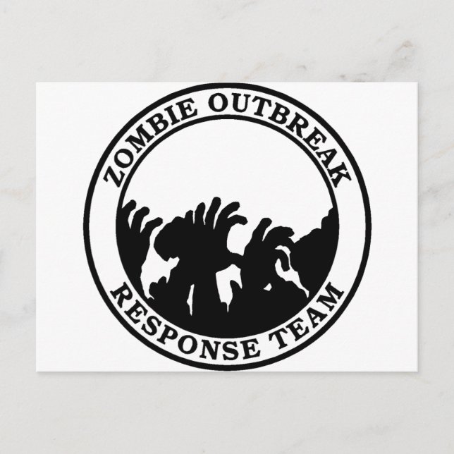 Carte Postale Équipe d'intervention en cas d'éclosion de zombie  (Devant)