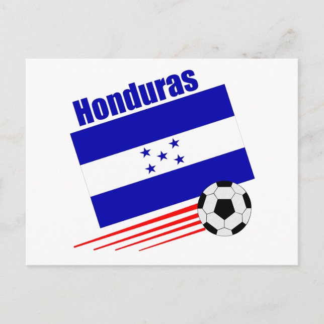 Carte Postale Équipe du Honduras de football (Devant)