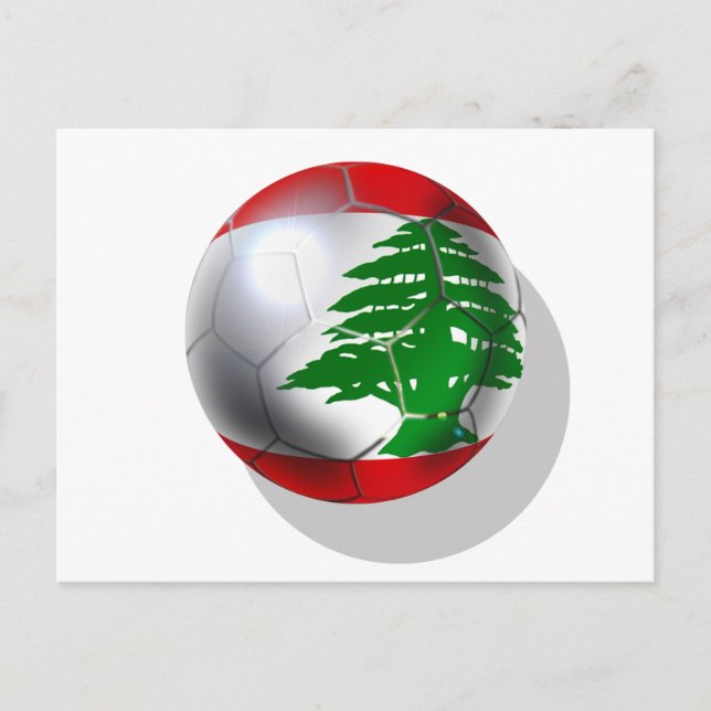 Carte Postale Équipe du Liban de football des Cèdres (Devant)