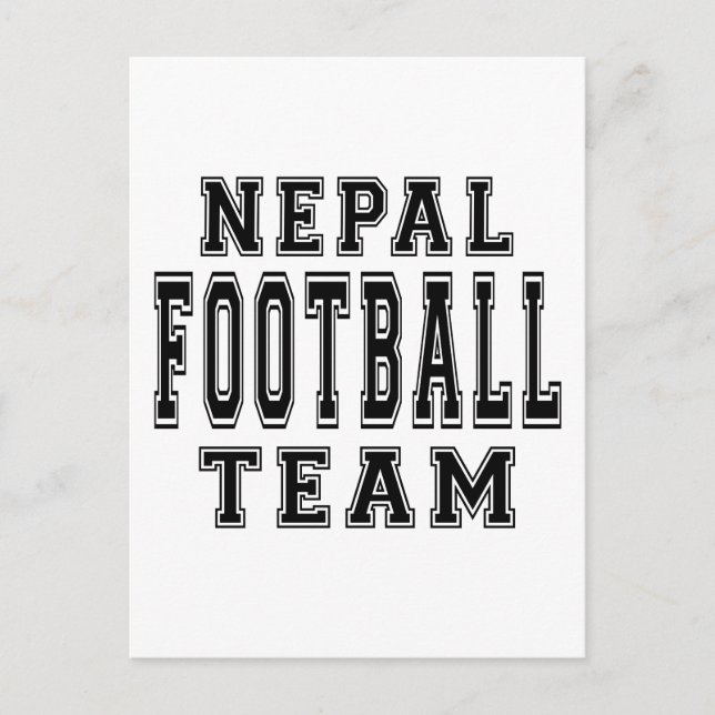 Carte Postale Équipe du Népal de football (Devant)