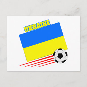 Carte Postale Équipe d'Ukraine de football