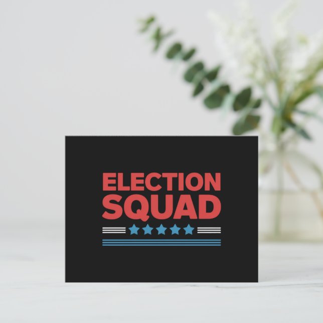 Carte Postale Équipe électorale 2024 Élection Démocrate Républic (Debout devant)