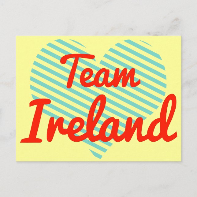 Carte Postale Équipe Irlande (Devant)