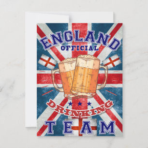 Carte Postale Équipe Officielle De Boisson D'Angleterre. Bière a