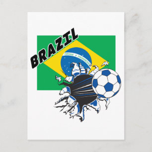 Carte Postale Équipement de soccer brésilien