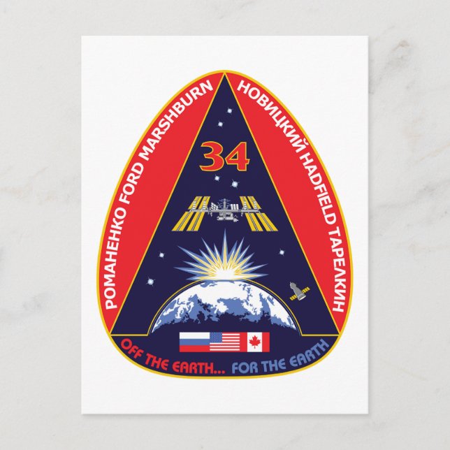 Carte Postale Équipes d'expédition : Patch de vol    Expédition  (Devant)