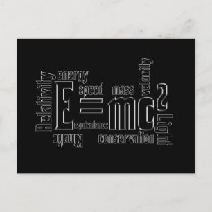 Carte Postale Équivalence de masse de la science métallique cool