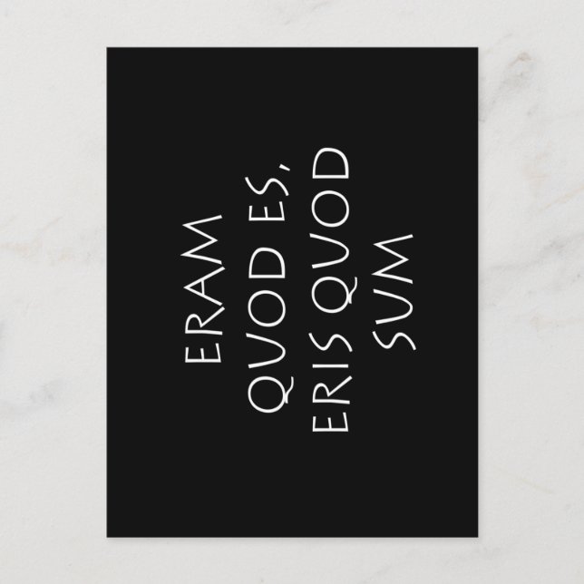 Carte Postale Eram quod es eris quod sum (Devant)
