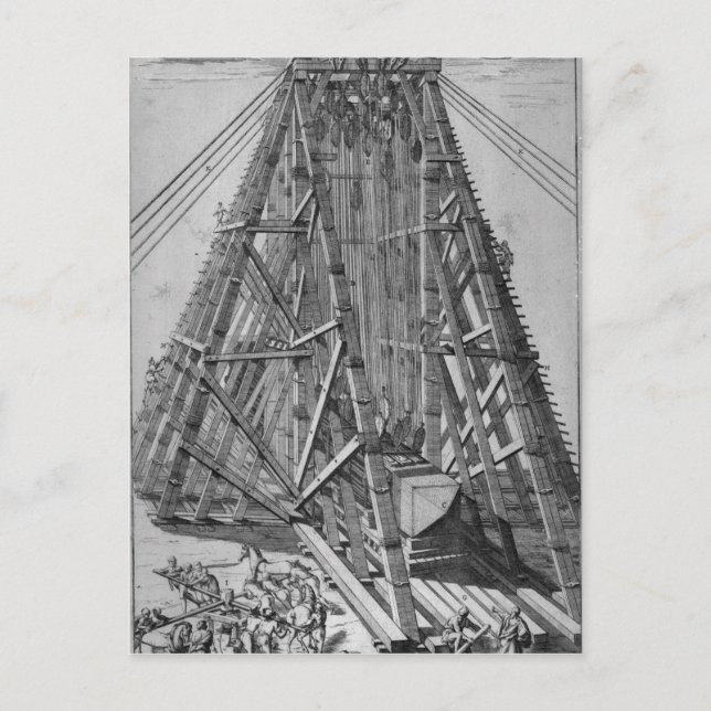 Carte Postale Erection de l'ancienne obèse égyptienne (Devant)