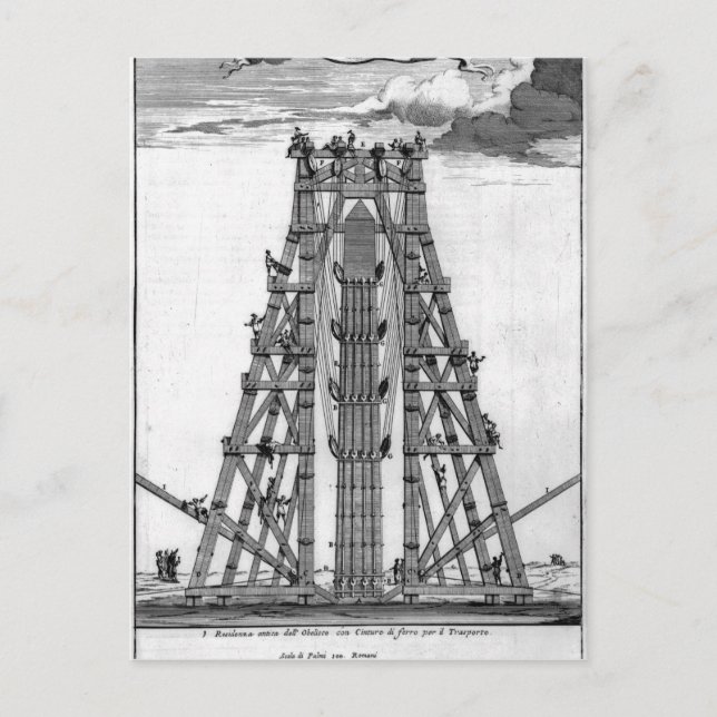 Carte Postale Erection de l'ancienne obèse égyptienne (Devant)