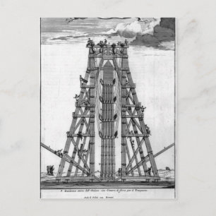 Carte Postale Erection de l'ancienne obèse égyptienne