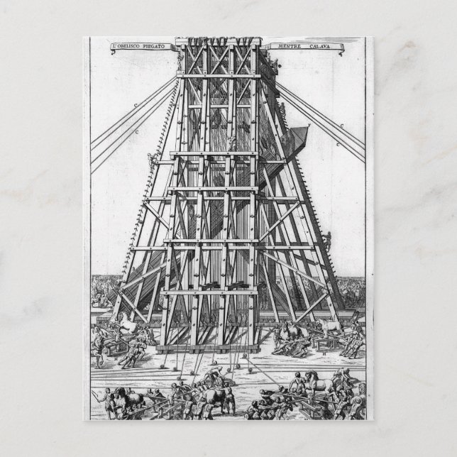 Carte Postale Erection de l'ancienne obèse égyptienne (Devant)