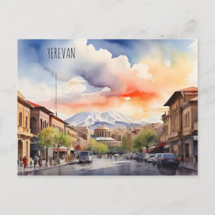 Carte Postale Erevan aquarelle