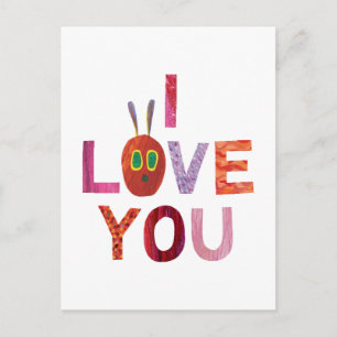 Carte Postale Eric Carle   Caterpillar I Love You