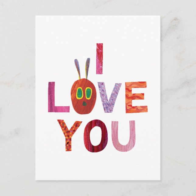 Carte Postale Eric Carle | Caterpillar I Love You (Devant)