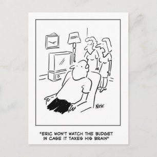 Carte Postale Eric ne regardera pas le budget à la télé