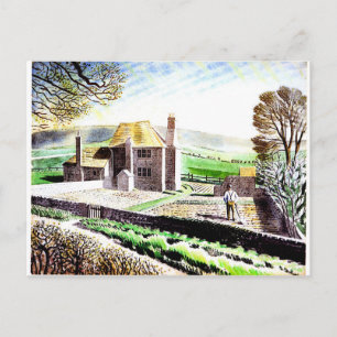 Carte Postale Eric Ravilious art, Shepherd's Cottage