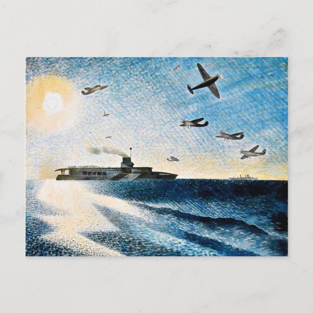 Carte Postale Eric Ravilious - HMS glorieux dans l'Arctique (Devant)