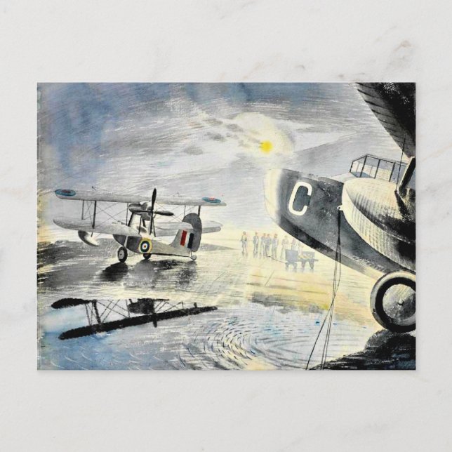 Carte Postale Eric Ravilious - Matin sur le Tarmac (Devant)